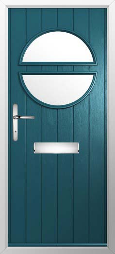 Pisa Glazed Solidor Composite Door in Peacock Blue