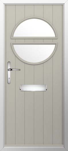 Pisa Glazed Solidor Composite Door in Pebble Grey