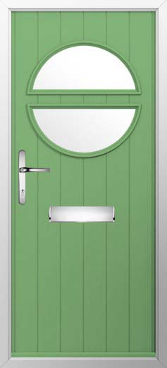 Pisa Glazed Solidor Composite Door in Pistachio Green