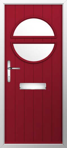 Pisa Glazed Solidor Composite Door in Ruby Red