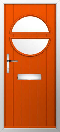 Pisa Glazed Solidor Composite Door in Tangerine