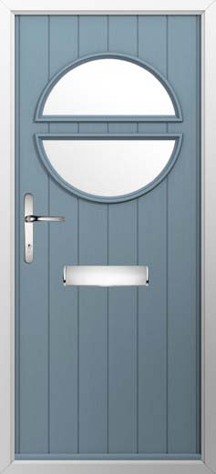 Pisa Glazed Solidor Composite Door in Twilight Grey