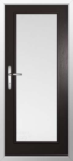 Palermo Full Glazed Solidor Composite Door in Black Brown