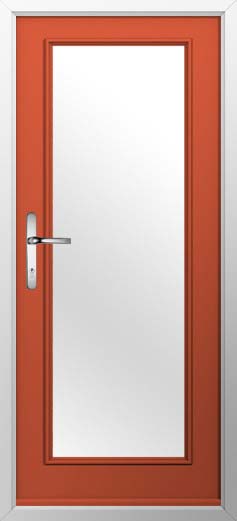 Palermo Full Glazed Solidor Composite Door in Copper Flame