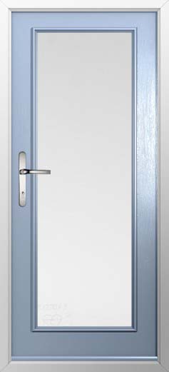 Palermo Full Glazed Solidor Composite Door in Duck Egg Blue