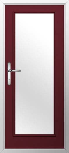 Palermo Full Glazed Solidor Composite Door in Deep Merlot