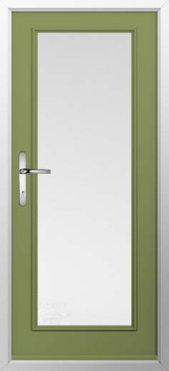 Palermo Full Glazed Solidor Composite Door in Forest Green