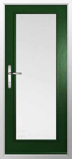 Palermo Full Glazed Solidor Composite Door in Green