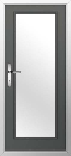 Palermo Full Glazed Solidor Composite Door in Granite Grey