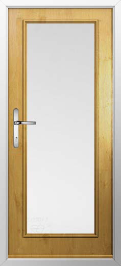 Palermo Full Glazed Solidor Composite Door in Irish Oak