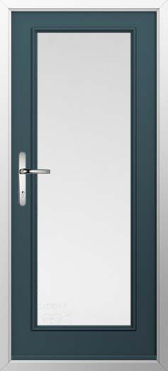 Palermo Full Glazed Solidor Composite Door in Midnight Grey