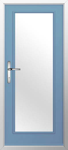 Palermo Full Glazed Solidor Composite Door in Pottery Blue