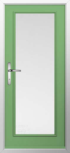 Palermo Full Glazed Solidor Composite Door in Pistachio Green