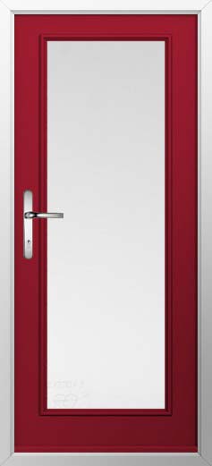 Palermo Full Glazed Solidor Composite Door in Ruby Red