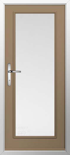 Palermo Full Glazed Solidor Composite Door in Truffle Brown