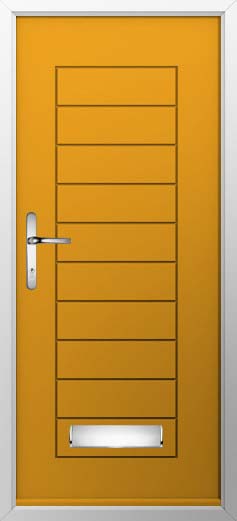 Palermo Solid Solidor Composite Door in Amber Gold