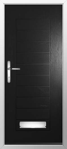 Palermo Solid Solidor Composite Door in Black