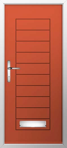 Palermo Solid Solidor Composite Door in Copper Flame