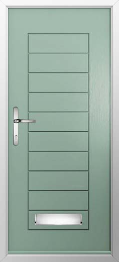 Palermo Solid Solidor Composite Door in Chartwell Green