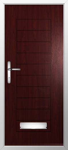 Palermo Solid Solidor Composite Door in Rosewood