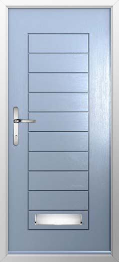 Palermo Solid Solidor Composite Door in Duck Egg Blue
