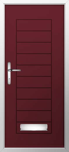 Palermo Solid Solidor Composite Door in Deep Merlot