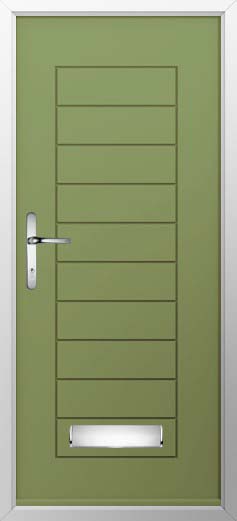 Palermo Solid Solidor Composite Door in Forest Green