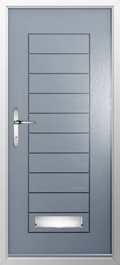 Palermo Solid Solidor Composite Door in French Grey