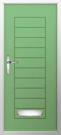 Palermo Solid Solidor Composite Door in Pistachio Green
