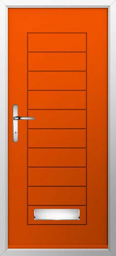 Palermo Solid Solidor Composite Door in Tangerine