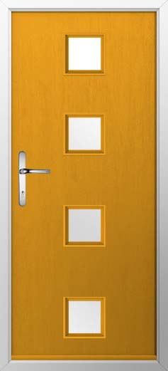 Parma Glazed Solidor Composite Door in Amber Gold