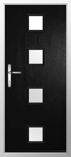 Parma Glazed Solidor Composite Door in Black