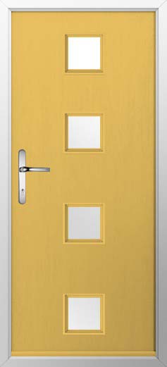 Parma Glazed Solidor Composite Door in Buttercup Yellow