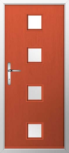 Parma Glazed Solidor Composite Door in Copper Flame