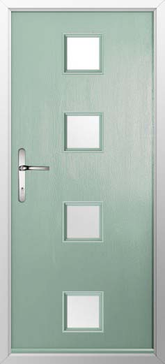 Parma Glazed Solidor Composite Door in Chartwell Green