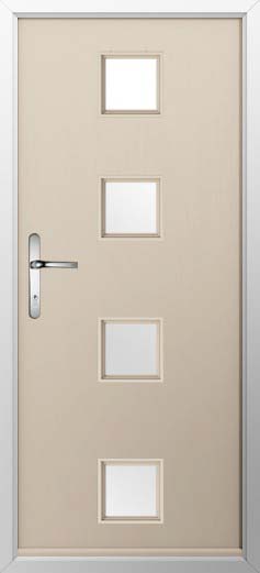 Parma Glazed Solidor Composite Door in Cream