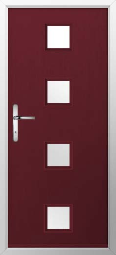 Parma Glazed Solidor Composite Door in Deep Merlot