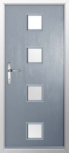 Parma Glazed Solidor Composite Door in French Grey