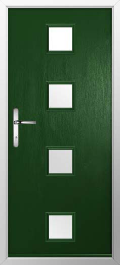 Parma Glazed Solidor Composite Door in Green