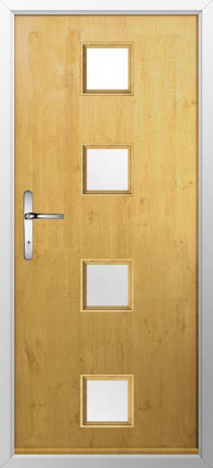 Parma Glazed Solidor Composite Door in Irish Oak