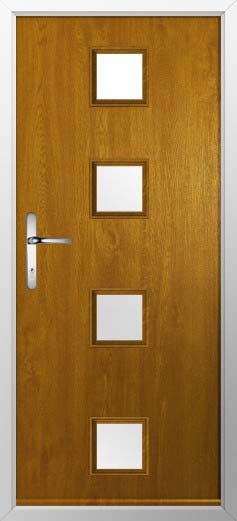 Parma Glazed Solidor Composite Door in Oak