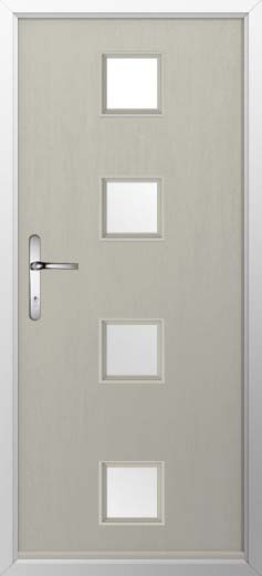 Parma Glazed Solidor Composite Door in Pebble Grey
