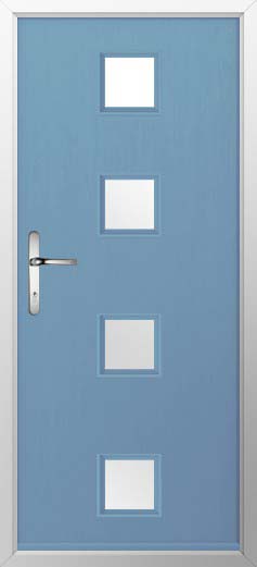 Parma Glazed Solidor Composite Door in Pottery Blue