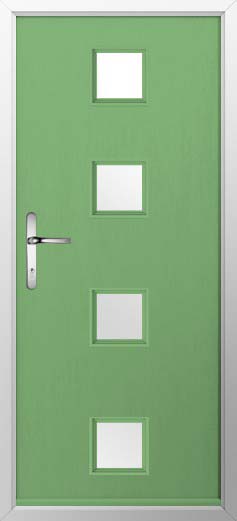 Parma Glazed Solidor Composite Door in Pistachio Green