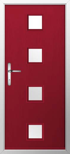 Parma Glazed Solidor Composite Door in Ruby Red