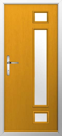 Rimini Glazed Solidor Composite Door in Amber Gold