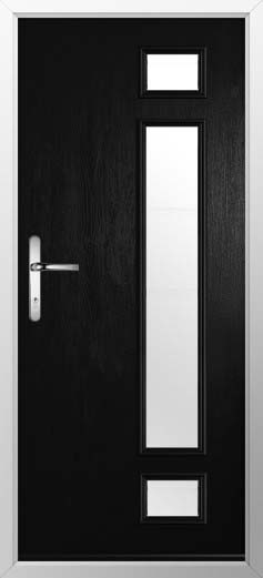 Rimini Glazed Solidor Composite Door in Black