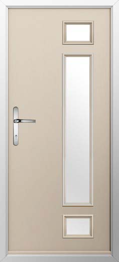Rimini Glazed Solidor Composite Door in Cream