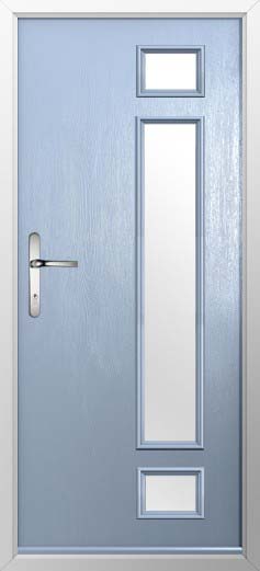 Rimini Glazed Solidor Composite Door in Duck Egg Blue