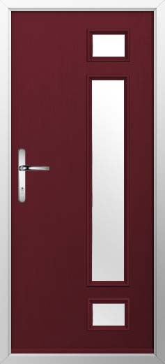 Rimini Glazed Solidor Composite Door in Deep Merlot